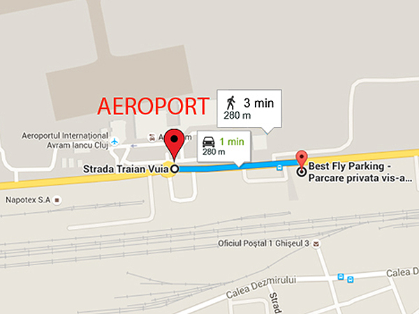 Harta BestFLyParking Aeroport